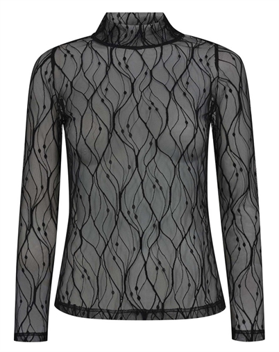 Co'Couture - Mercy CC Mest Turtleneck Bluse - Black